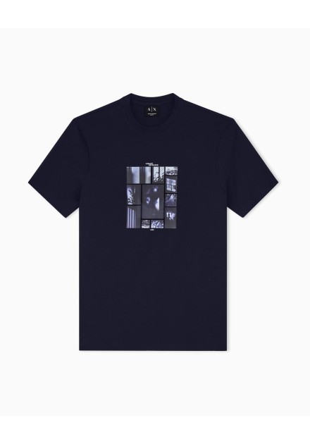 Camiseta Armani Exchange azul marino - frontal en plano Camiseta Armani Exchange azul marino - frontal en plano