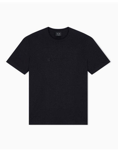 Camiseta Armani Exchange negra - frontal en plano