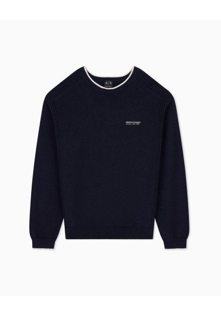 Jersey Armani Exchange azul marino - frontal en plano Jersey Armani Exchange azul marino - frontal en plano
