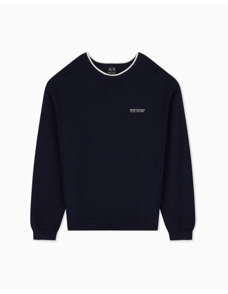 Jersey Armani Exchange azul marino - frontal en plano