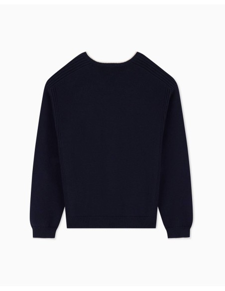 Jersey Armani Exchange azul marino - trasera en plano