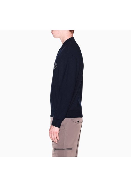 Chaqueta Armani Exchange bomber azul marino - lateral en modelo Chaqueta Armani Exchange bomber azul marino - lateral en modelo