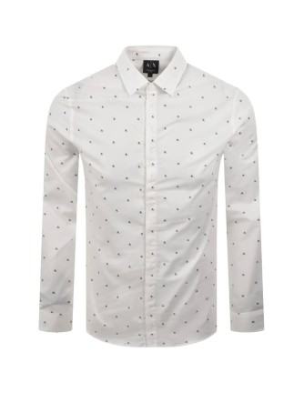 Camisa Armani Exchange blanca - frontal en plano