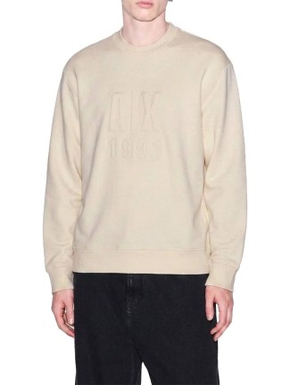 Sudadera Armani Exchange beige - frontal en plano