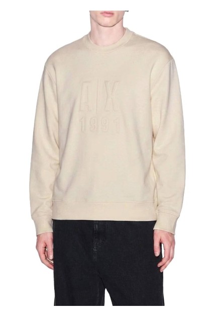 Sudadera Armani Exchange beige - frontal en plano Sudadera Armani Exchange beige - frontal en plano
