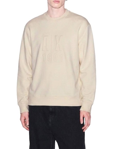 Sudadera Armani Exchange beige - frontal en plano