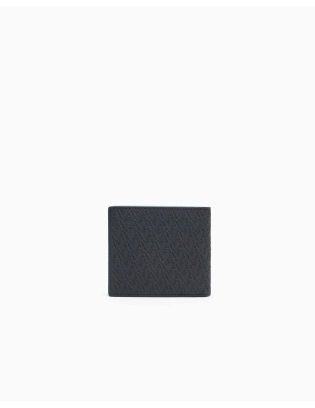 Billetero Armani Exchange negro y gris - vista cerrado