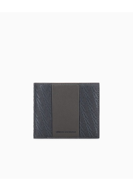 Billetero Armani Exchange negro y marrón - frontal en plano