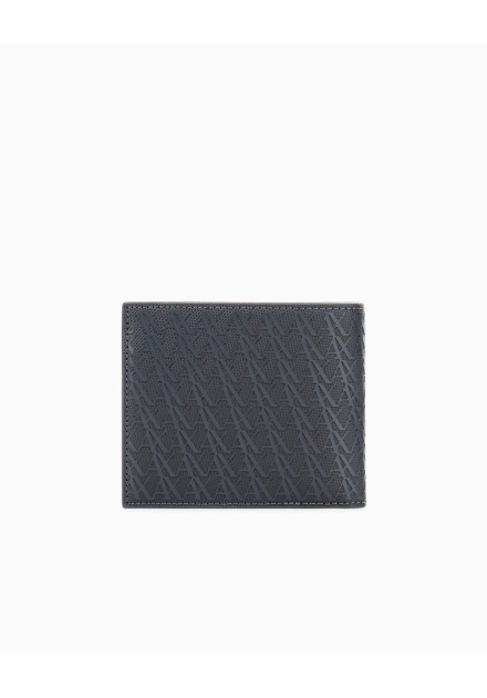Billetero Armani Exchange negro y marrón - vista trasera