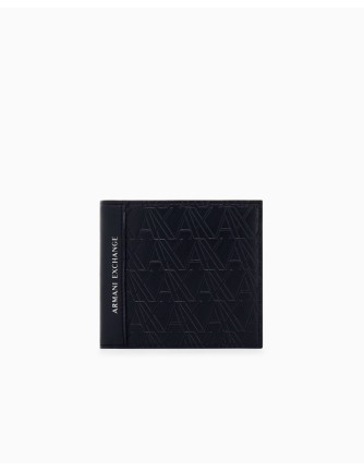 Billetero Armani Exchange negro - frontal en plano