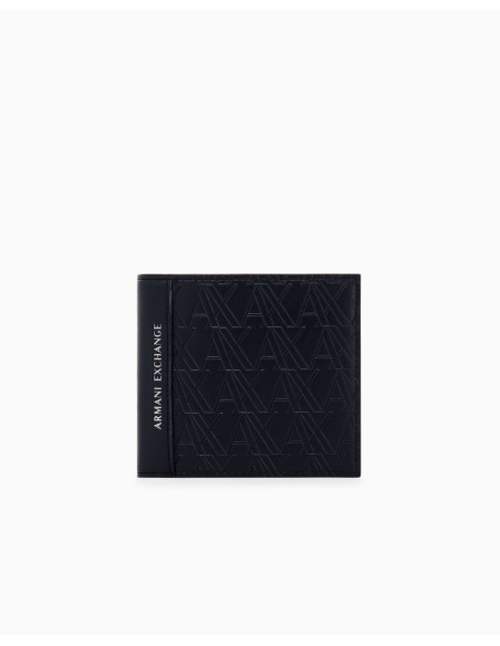 Billetero Armani Exchange negro - frontal en plano