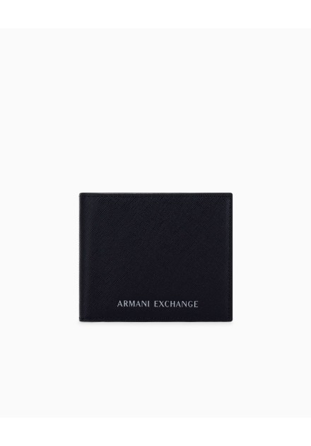 Billetero Armani Exchange negro - frontal en plano