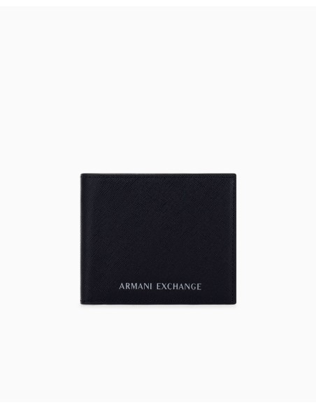 Billetero Armani Exchange negro - frontal en plano
