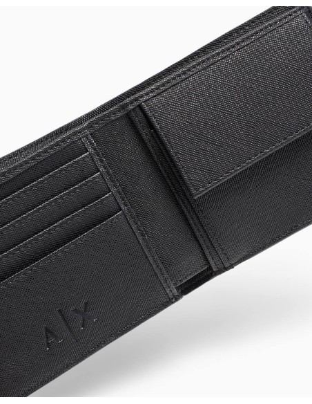 Billetero Armani Exchange negro - interior abierto