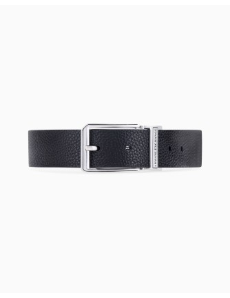 Cinturón Armani Exchange reversible negro - vista enrollado 2