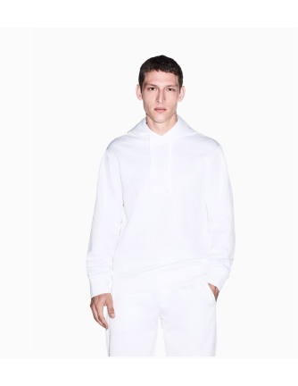 Sudadera Armani Exchange blanca - frontal en modelo