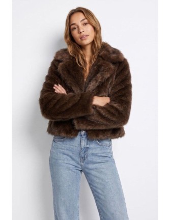 Chaqueta Tiffosi Irina de pelo marron