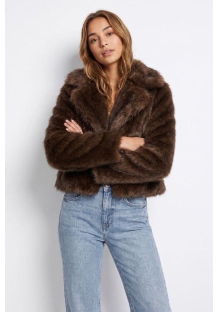 Chaqueta Tiffosi Irina de pelo marron Chaqueta Tiffosi Irina de pelo marron