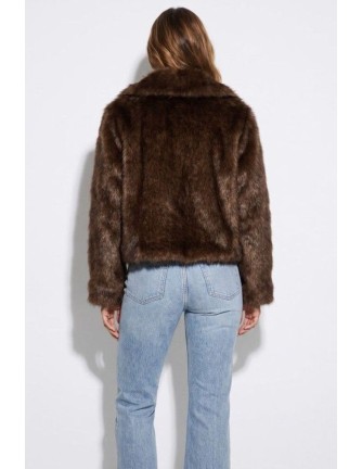 Chaqueta Tiffosi Irina de pelo marron 2