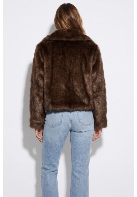 Chaqueta Tiffosi Irina de pelo marron oversize Chaqueta Tiffosi Irina de pelo marron oversize