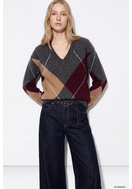 Jersey Tiffosi Preppy gris rombos Jersey Tiffosi Preppy gris rombos