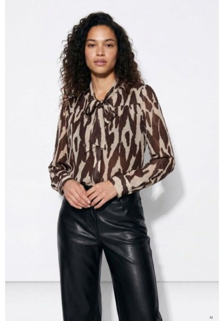 Camisa Tiffosi Jordania marron lazo cuello Camisa Tiffosi Jordania marron lazo cuello