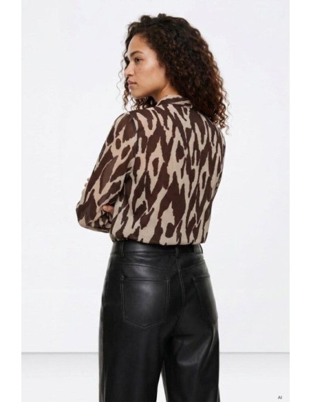 Camisa Tiffosi Jordania marron lazo gasa