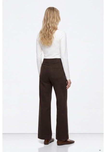 Vaqueros Tiffosi Olivia marron high waist recto Vaqueros Tiffosi Olivia marron high waist recto