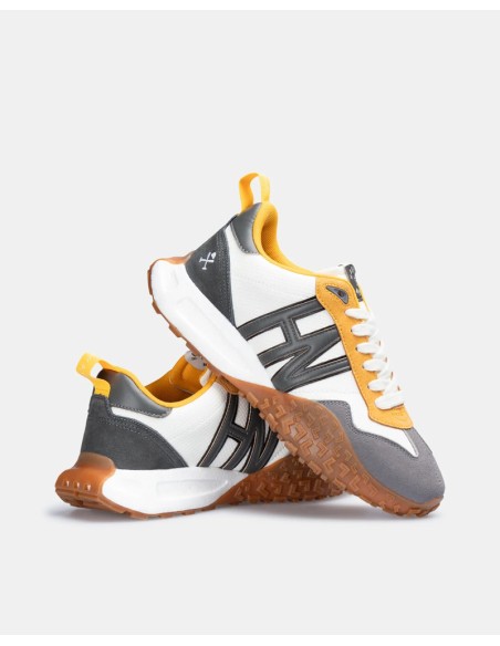 Sneakers Harper and Neyer Carcross point gris y amarilla