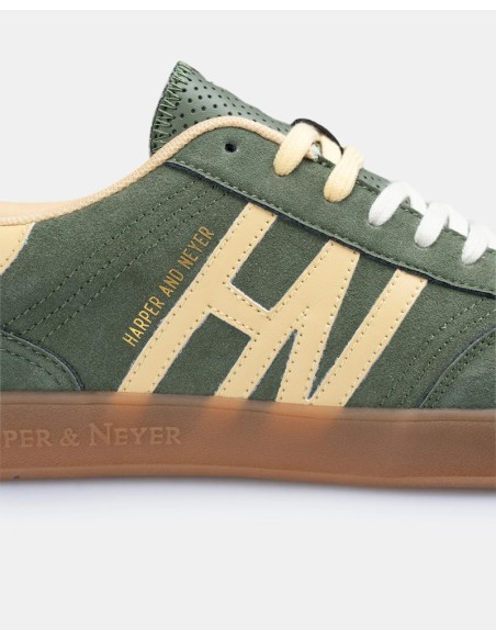 Sneakers Harper and Neyer Hamptons Geen logo beige