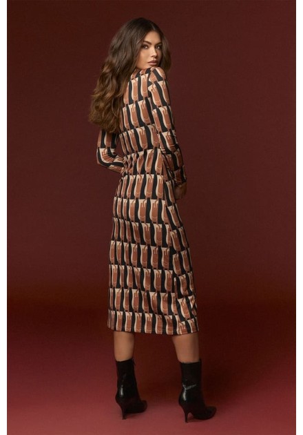 Vestido Minueto Larry midi estampado, vista trasera