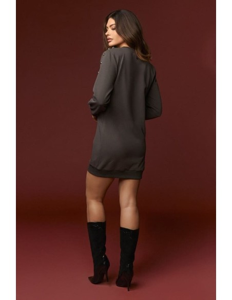 Vestido Minueto Camilla gris, vista trasera
