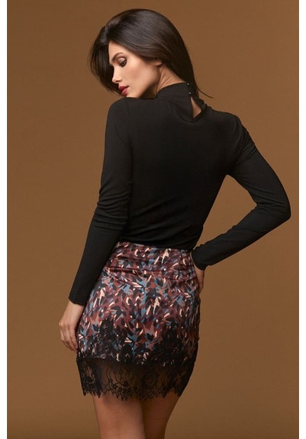 Top Minueto Lulu negro, vista trasera Top Minueto Lulu negro, vista trasera