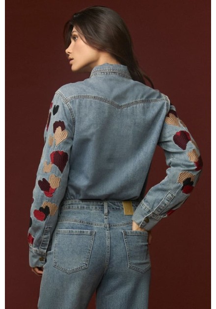 Camisa Minueto Lovely denim, vista trasera