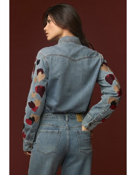 Camisa Minueto Lovely denim, vista trasera