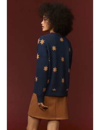 Jersey Minueto Shine azul marino con estrellas, vista frontal 2