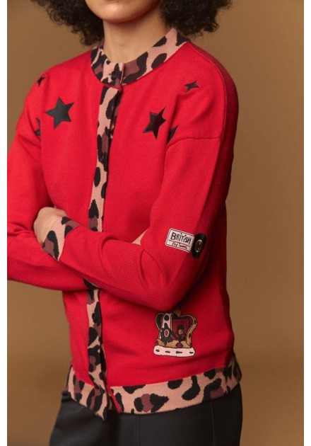 Cardigan Minueto Queen de punto, detalle Cardigan Minueto Queen de punto, detalle