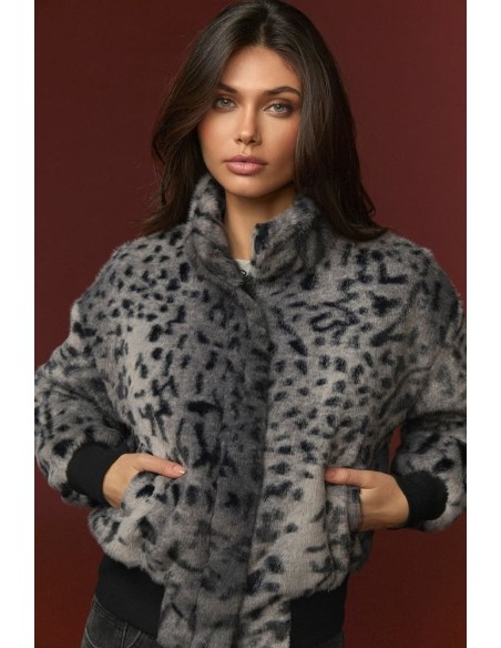 Chaqueta Minueto Diana gris, detalle del cuello