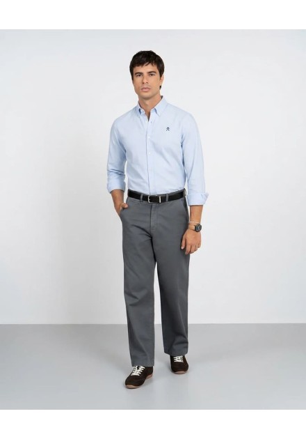 Camisa Harper Oxfort Light blue logo gris Camisa Harper Oxfort Light blue logo gris